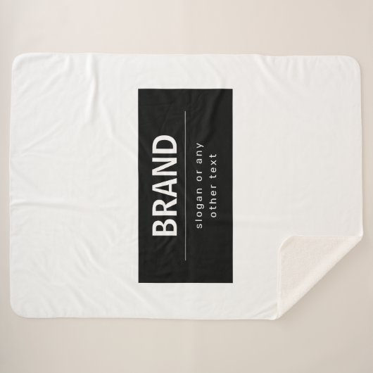 Kühne, moderne Marke oder Firmenname | Schwarz/Wei Sherpadecke (Vorderseite (Horizontal))