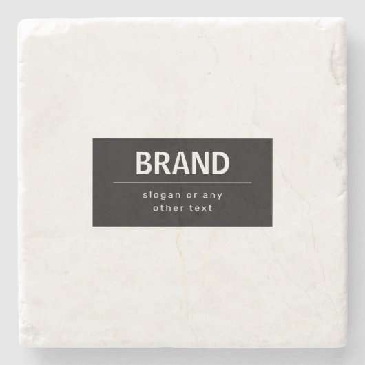 Kühne, moderne Marke oder Firmenname | Schwarz/Wei Steinuntersetzer (Vorderseite)