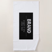 Kühne, moderne Marke oder Firmenname | Schwarz/Wei Strandtuch (Vorderseite)