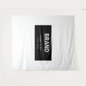 Kühne, moderne Marke oder Firmenname | Schwarz/Wei Wandteppich (Vorderseite (Horizontal))