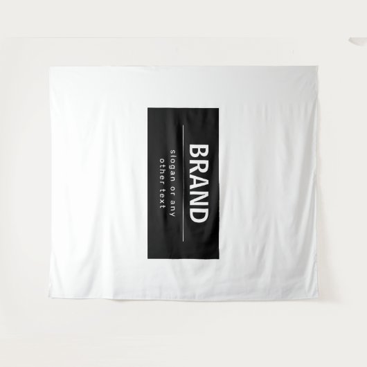 Kühne, moderne Marke oder Firmenname | Schwarz/Wei Wandteppich (Vorderseite (Horizontal))