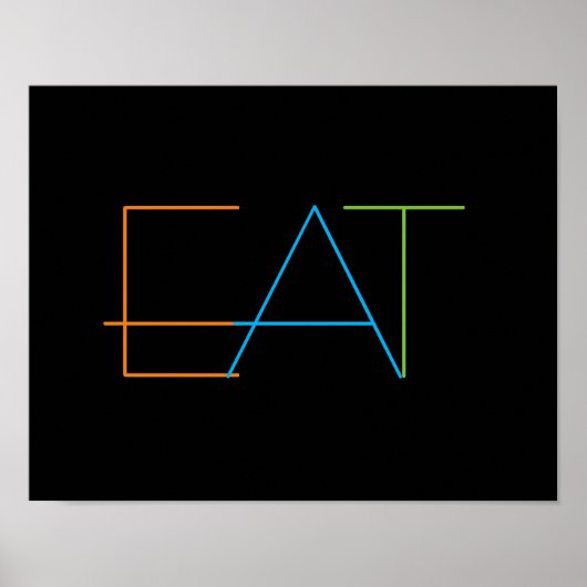 kühne moderne minimalistische Küchenmauer essen Poster (Vorne)