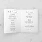kühne moderne Minimalistische Schwarz-weiße Hochze Programm (Innenseite)