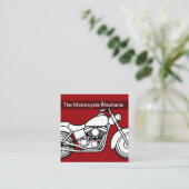 Kühne moderne Motorrad-Mechanik-Visitenkarten Quadratische Visitenkarte (Stehend Vorderseite)