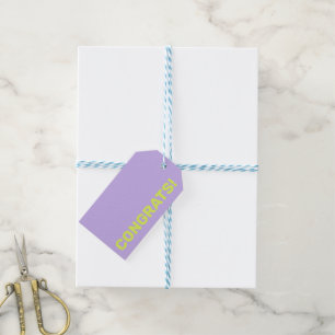 Kühne moderne, Personalisierte Lila und Limone Glü Geschenkanhänger