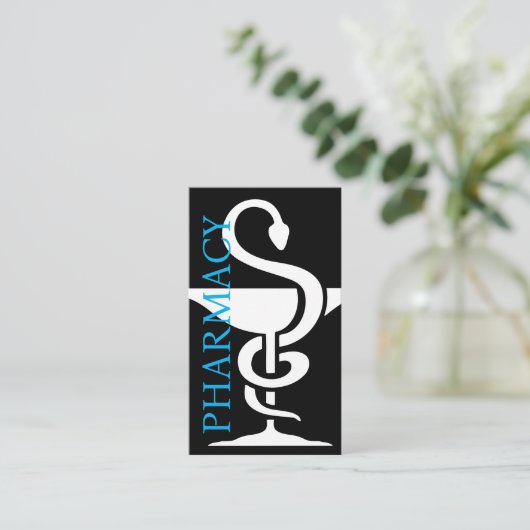 Kühne moderne Pharmacy-Theme Business Cards Visitenkarte (Stehend Vorderseite)