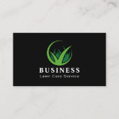 Kühne & moderne Rasenpflege Schwarz & Grün erschwi Visitenkarte (Vorderseite)