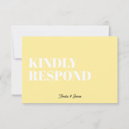 kühne moderne Retro Funky Bright Wedding RSVP Karte