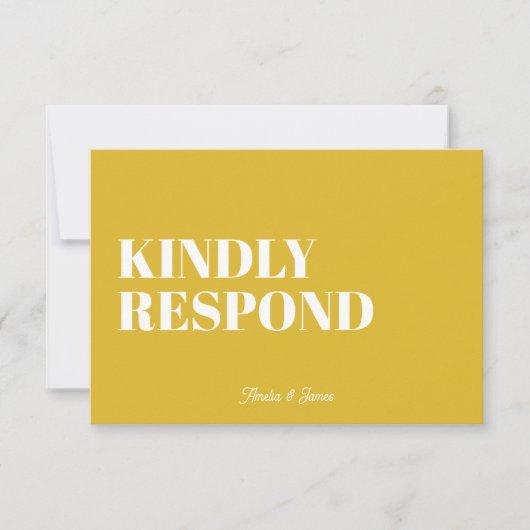 kühne moderne Retro Funky Bright Wedding RSVP Karte (Vorderseite)