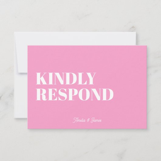 kühne moderne Retro Funky Bright Wedding RSVP Karte (Vorderseite)