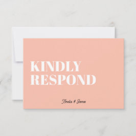 kühne moderne Retro Funky Bright Wedding RSVP Karte