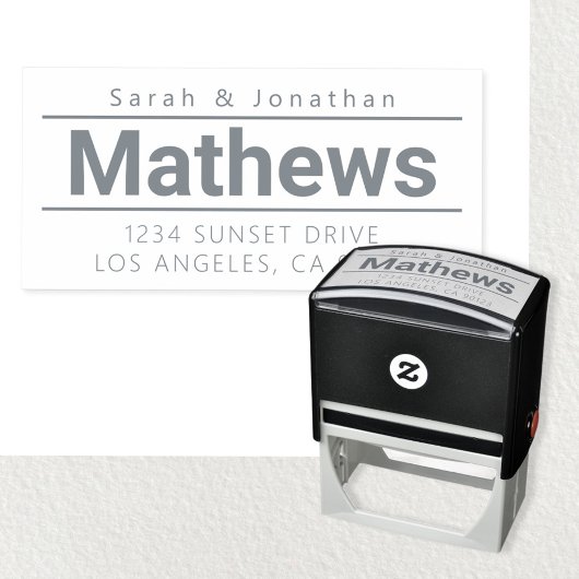 Kühne moderne Rücksendeadresse Permastempel