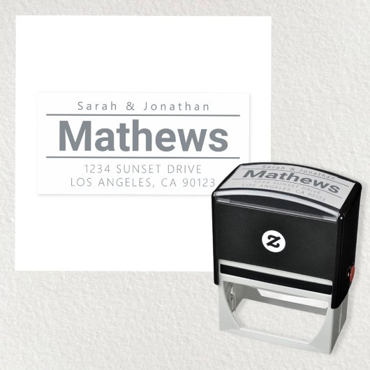 Kühne moderne Rücksendeadresse Permastempel