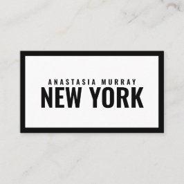 Kühne Moderne Schwarz-weiße Minimalistische Luxus- Visitenkarte