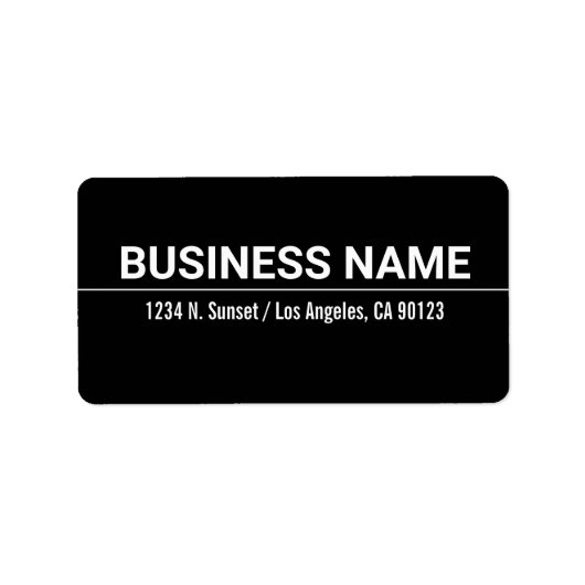 Kühne moderne Schwarz-weiße Rücksendeadresse Adressaufkleber (Vorne)