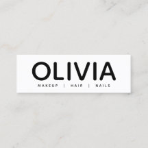 Kühne moderne Schwarz-weiße Typografie-Visitenkart