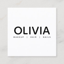 Kühne moderne Schwarz-weiße Typografie-Visitenkart Quadratische Visitenkarte