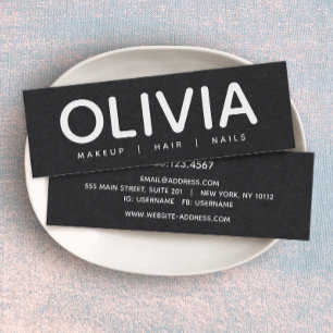Kühne moderne schwarze Visitenkarte