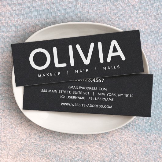 Kühne moderne schwarze Visitenkarte