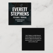 Kühne moderne Schwarzweiß-Fitness-Trainerin Quadratische Visitenkarte (Vorne/Hinten)