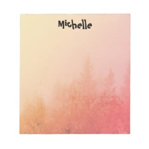 Kühne moderne Typografie Sunkistischer Herbstwald Notizblock