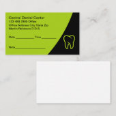 kühne moderne Zahnarztfachausweise Terminkarte (Vorne/Hinten)