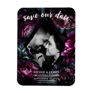 Kühne Moody-Blumen Schwarze Verzauberte Florale Ho Magnet