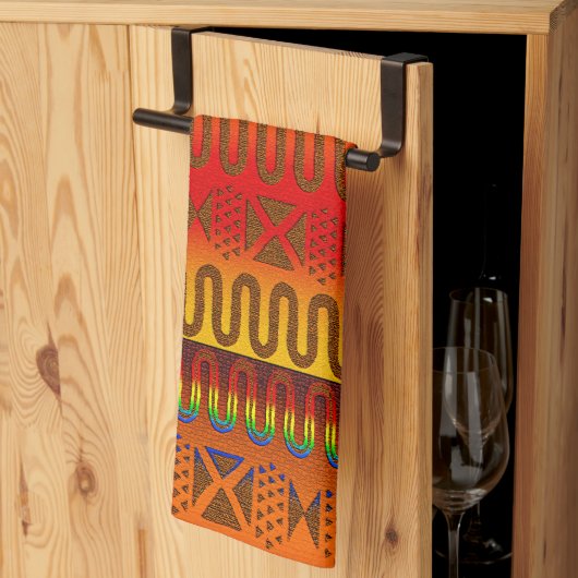 "Kühne Muster, zeitlose Geschichten." Geschirrtuch (Drittel gefaltet)