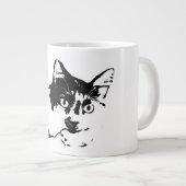 Kühne Nah-up Cat Portrait Tasse (Vorderseite Rechts)