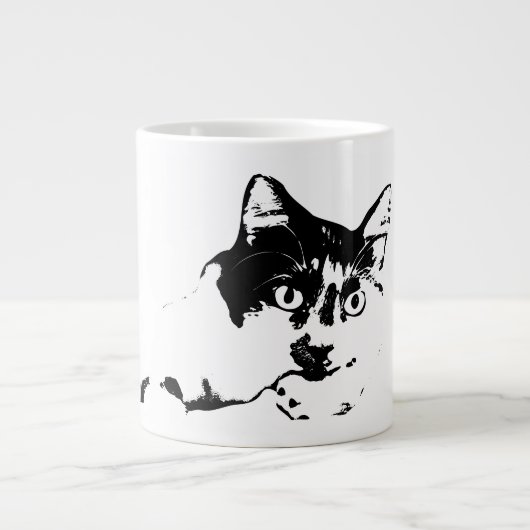 Kühne Nah-up Cat Portrait Tasse (Vorderseite)