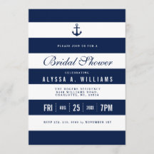 Kühne Nautic Thema Bridal Dusche Einladung