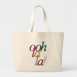 Kühne "ooh la la la!" in hellen Mehrfarben Jumbo Stoffbeutel
