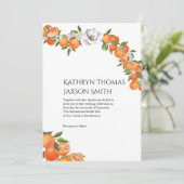 kühne Orange Bauernhaus Hochzeitsempfehlung Einladung (Stehend Vorderseite)