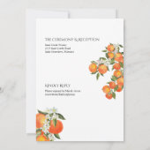 kühne Orange Bauernhaus Hochzeitsempfehlung Einladung (Rückseite)