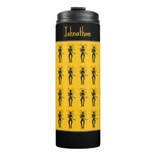 Kühne Orangen, Phantastische Silhouette Gitarrist Thermosbecher