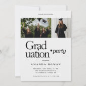 kühne Partei für den modernen Foto Einladung (Rückseite)