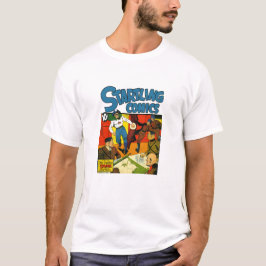 kühne Patriot aus dem Vintagen Zeitalter der Comic T-Shirt