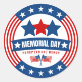 kühne Patriotische Gedenkfeier Runder Aufkleber (Vorderseite)