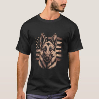 Kühne patriotische Tier-Grafik-Flag-Illustration T-Shirt