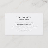 Kühne Personal Trainer Fitness Gym Visitenkarte (Rückseite)