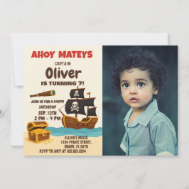 kühne Piratenabenteuer Geburtstagseinladung Einladung