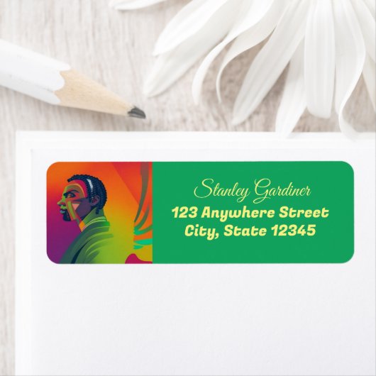 kühne Pop Art | Afrikanischer Amerikaner mit Locat (Insitu)