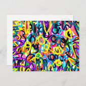 kühne Pop Art Postkarte (Vorne/Hinten)