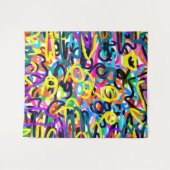 kühne Pop Art Wandteppich (Vorderseite (Horizontal))