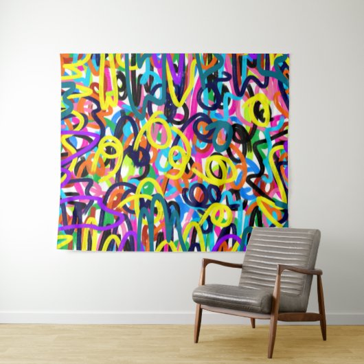 kühne Pop Art Wandteppich (Beispiel (Horizontal))