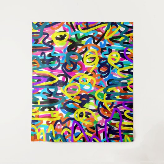 kühne Pop Art Wandteppich (Vorderseite)