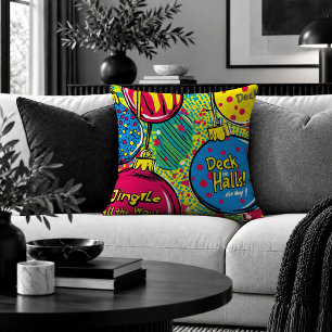 Kühne Pop-Art-Weihnachtsbaumanhänger Akzent-Kissen Kissen