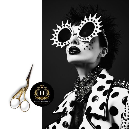 Kühne Punk Rock Star Spiked Sonnenbrille Decoupage Seidenpapier