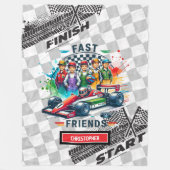 Kühne Racing Blanket Sport Car Watercolor Boy Fleecedecke (Vorderseite)