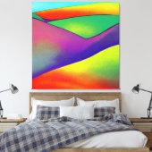 kühne Rainbow Hills Leinwanddruck (Insitu (Schlafzimmer))